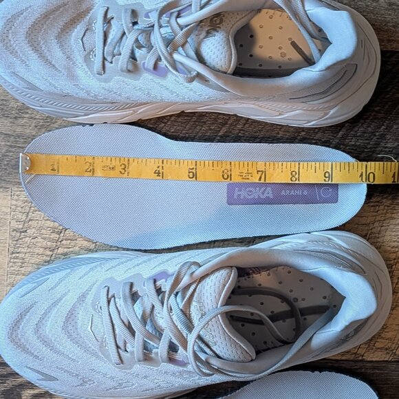 Hoka Arahi 6 Running Shoes Gray Silver - Picture 8 of 8